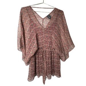Ella Moss Sz M Boho Tunic Blouse with cami.
